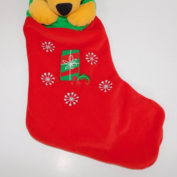 VTG Disney Winnie the Pooh 22" Plush Velour Feel Christmas Holiday Stocking - Picture 3 of 6